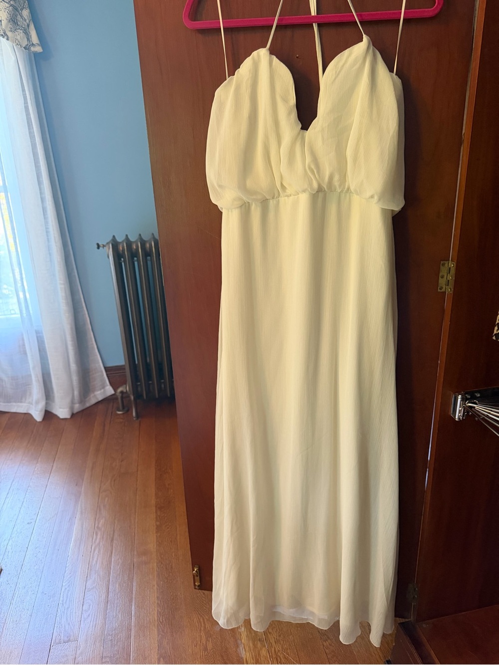 ASOS Cream Spaghetti-Strap Maxi Dress